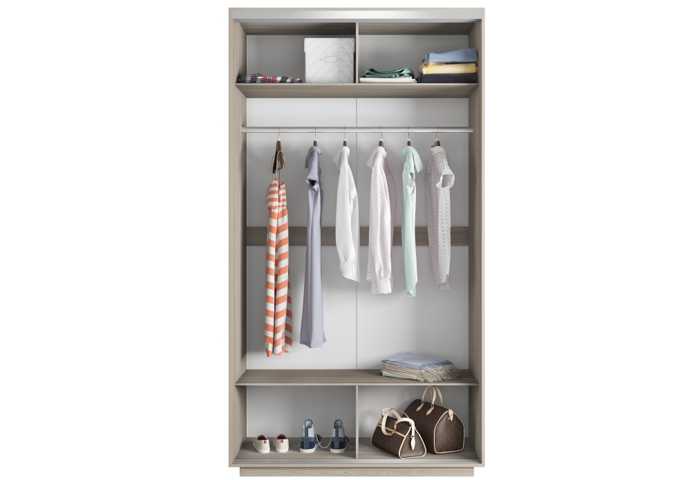 Шкаф-купе Экспресс Хит, 2дв.-зеркала, 120х60х220, Ясень шимо светлый