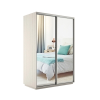 Шкаф-купе Экспресс, 2дв.-Зеркала, 140х60х220, Ясень Шимо светлый