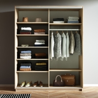 Шкаф-купе Экспресс, 2дв. ДСП/Зеркало, 120х60х240, Сонома