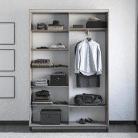 Шкаф-купе Фотопечать, 2дв. Абстракция бело-голубая, 120х45х220, Ясень Шимо светлый