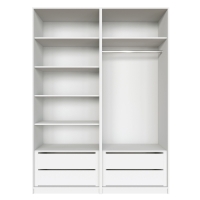 Распашной шкаф Локер 800+800 "Push to Move"/Правый Белый снег