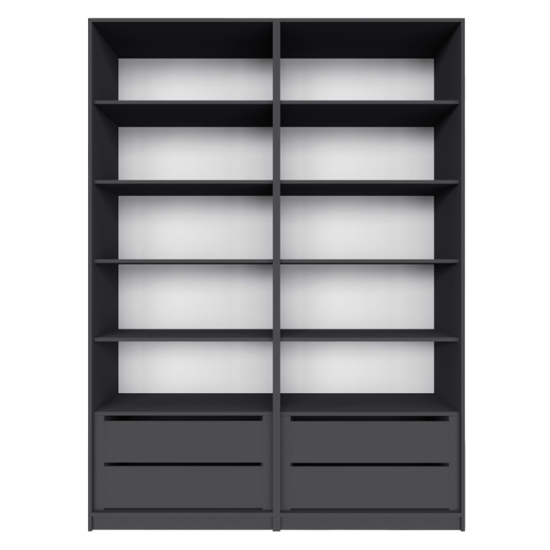 Распашной шкаф Локер 800+800 "Push to Move"/Правый Серый диамант