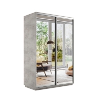Шкаф-купе Экспресс, 2дв.-Зеркала, 160х60х220, Бетон