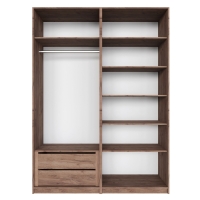 Распашной шкаф Локер 800+800 ("Push to Move"/Левый) Крафт табачный