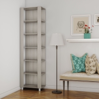 Стеллаж модульный Мебельная компания Е1 Универсальный 35х60х220, Ясень Шимо Светлый