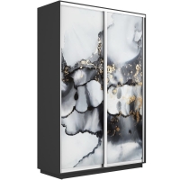 Шкаф-купе Фотопечать, 2дв. Абстракция серая, 120х45х240, Серый диамант