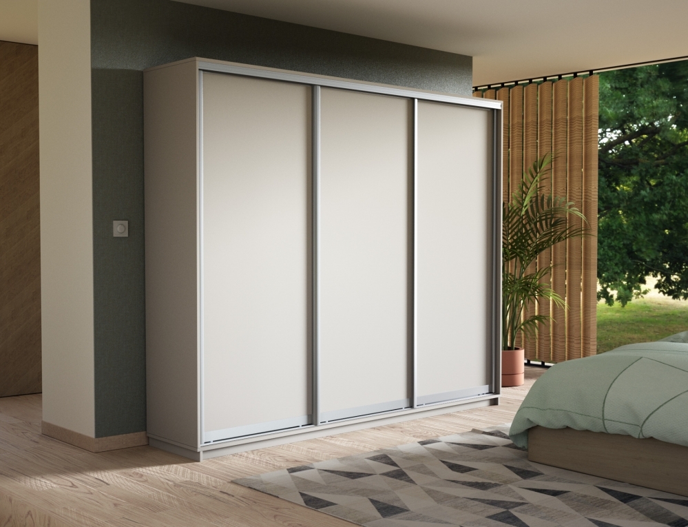 Шкаф-купе Экспресс 3дв. -ДСП, 180х45х240, Белый снег