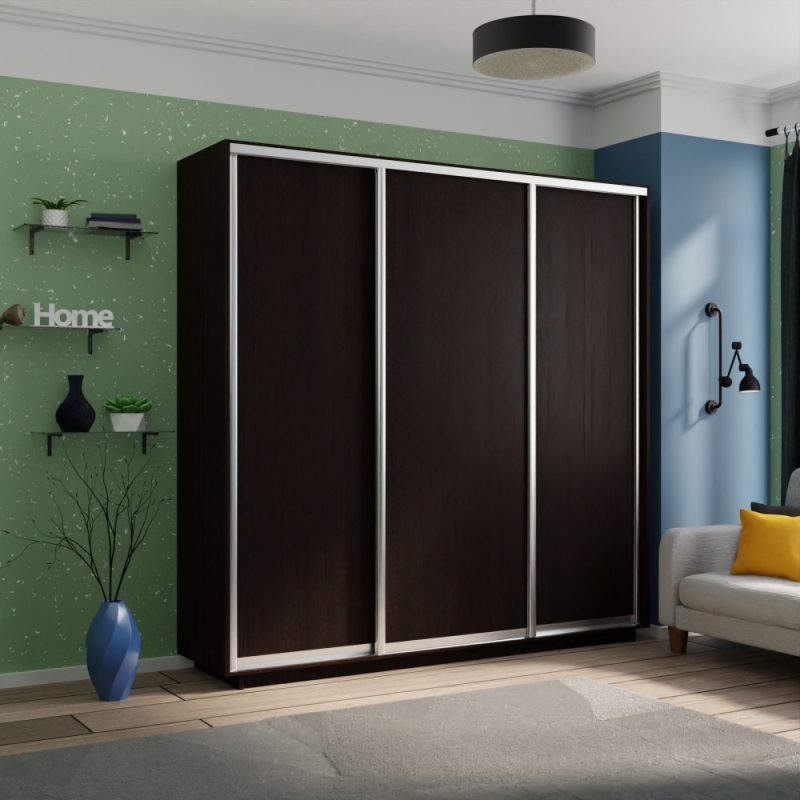 Шкаф-купе Экспресс 3дв.-ДСП, 240х60х220, Венге