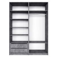 Распашной шкаф Локер 800+800 ("Push to Move"/Правый) Бетон