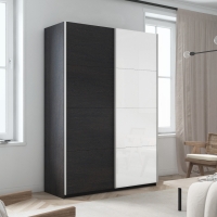 Шкаф-купе Прайм, 2дв. ДСП/Белый Глянец/доводчики, 140х57х230, Венге