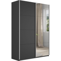 Шкаф-купе Прайм, 2дв. ДСП/Зеркало/доводчики, 160х57х230, Серый диамант