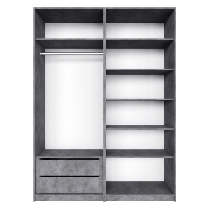 Распашной шкаф Локер 800+800 (Распашной) Бетон