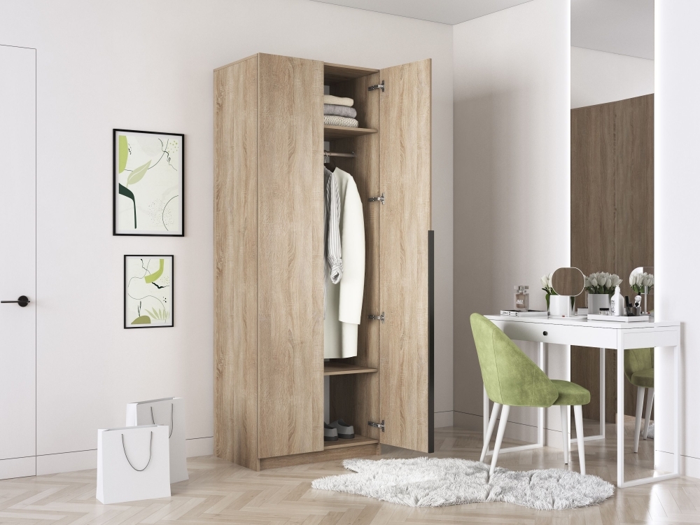 Шкаф распашной Локер "Распашной" 80х220х53 бежевый