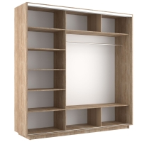 Шкаф-купе Экспресс, 2дв. ДСП/Зеркало, 180х60х220, Сонома