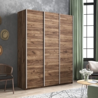 Шкаф-купе Прайм 3дв.-ДСП, 210х57х230, Крафт табачный