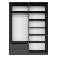 Распашной шкаф Локер 800+800 (Распашной) Серый диамант