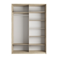 Шкаф-купе Прайм, 2дв.-Зеркало/доводчики, 160х57х230, Сонома