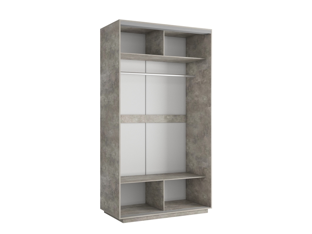 Шкаф-купе Экспресс Хит, 2дв. ДСП/Зеркало, 120х60х220, Бетон