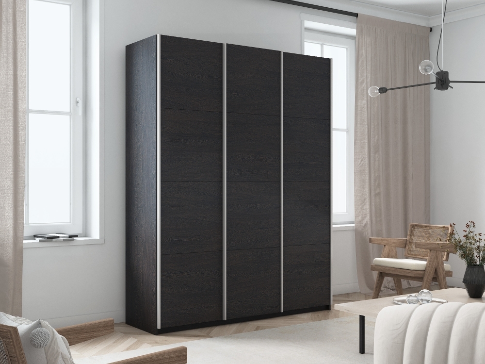 Шкаф-купе Прайм 3дв.-ДСП/доводчики, 180х57х230, Венге