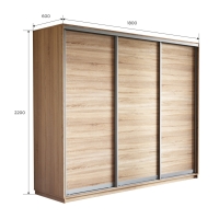 Шкаф-купе Экспресс 3дв.-ДСП, 180х60х220, Сонома