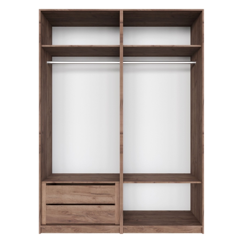 Распашной шкаф Локер 800+800 "Push to Move"/Левый Крафт табачный