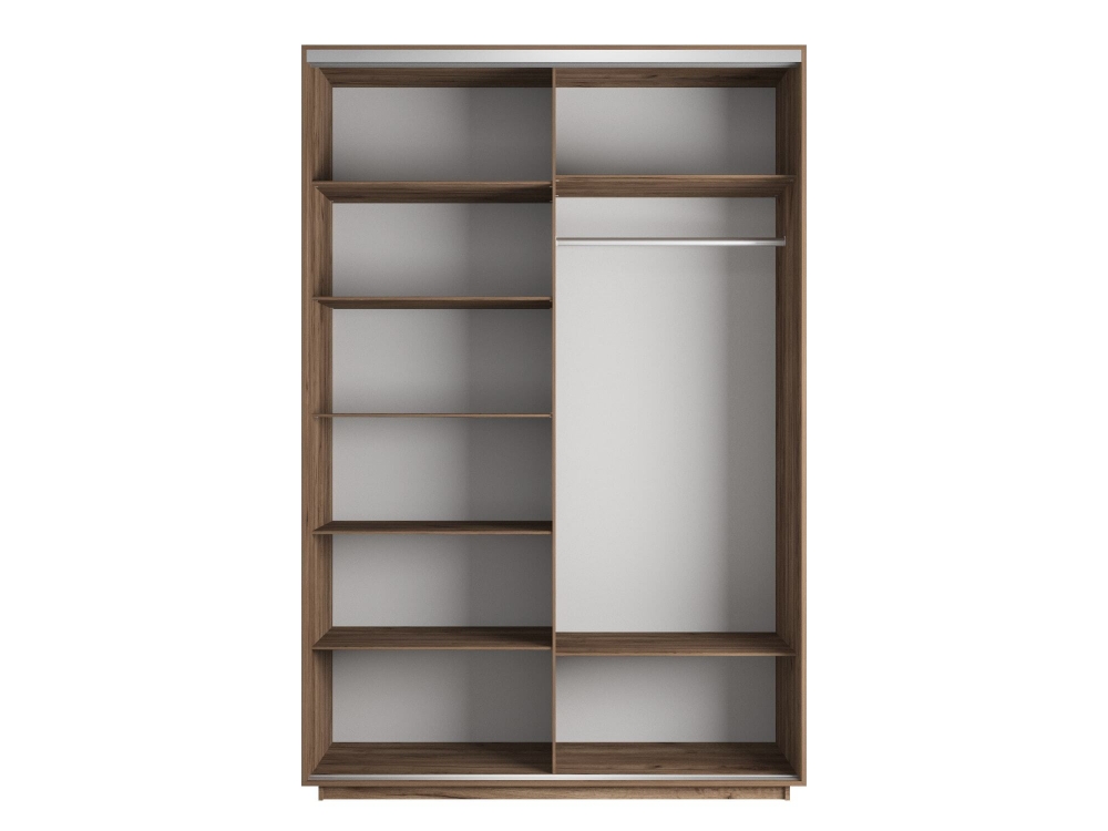 Шкаф-купе Экспресс, 2дв.-Зеркала, 160х60х220, Крафт табачный