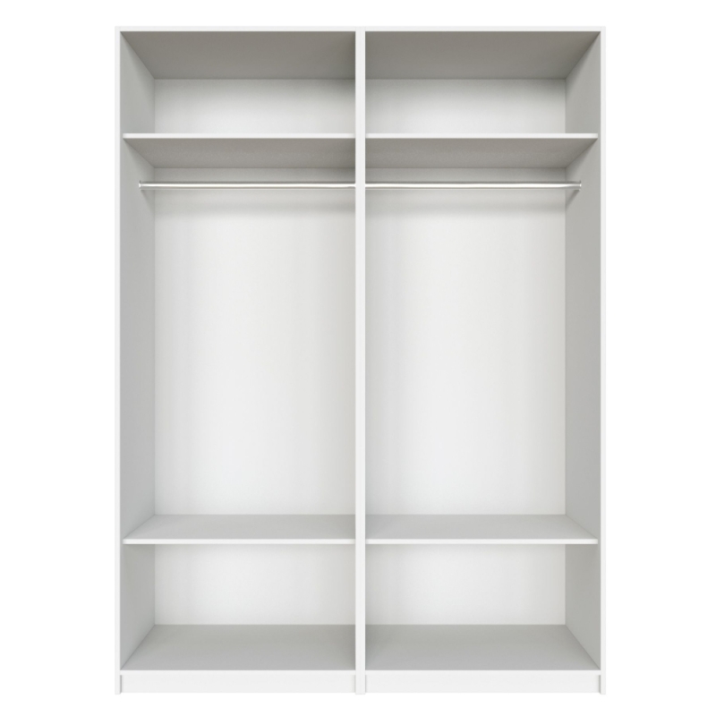 Распашной шкаф Локер 800+800 ("Push to Move"/Левый) Белый снег