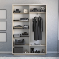 Шкаф-купе Фотопечать, 2дв. Абстракция серая, 140х45х220, Сонома