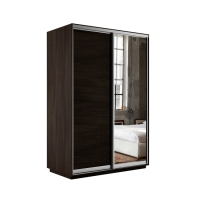 Шкаф-купе Экспресс, 2дв. ДСП/Зеркало, 120х60х240, Венге
