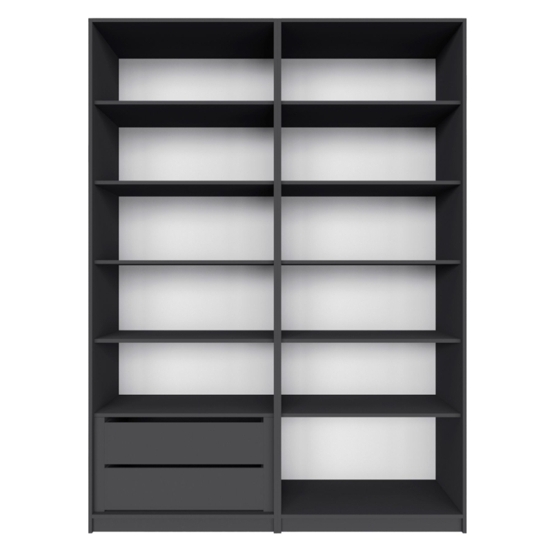 Распашной шкаф Локер 800+800 Серый диамант