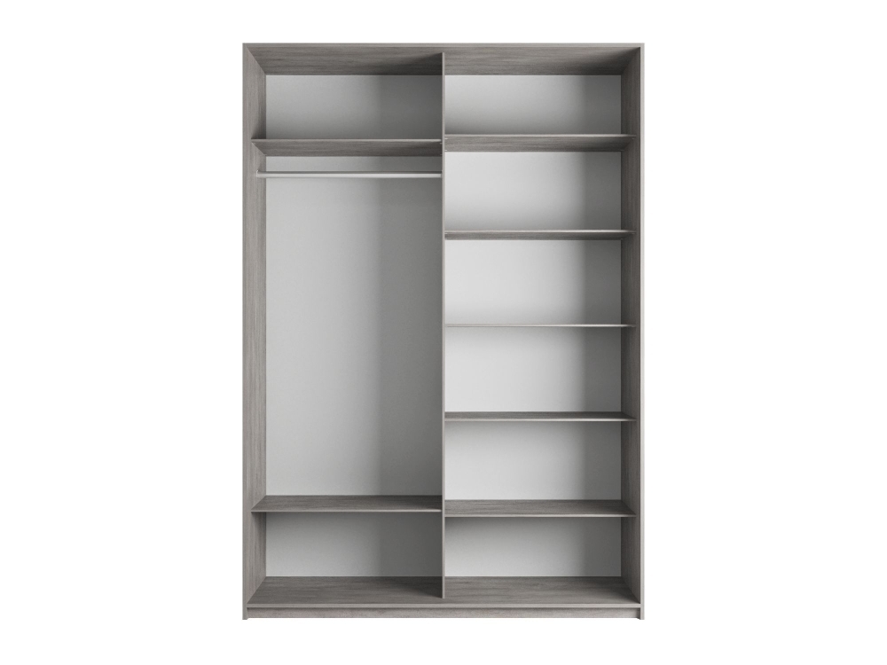 Шкаф-купе Прайм, 2дв. ДСП/Стекло черное/доводчики, 160х57х230, бетон стекло черное