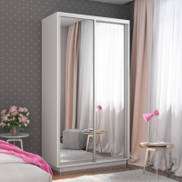 Шкаф-купе Экспресс Хит, 2дв.-зеркала, 120х60х220, Белый