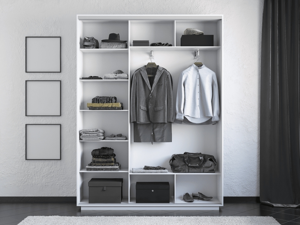 Шкаф-купе Фотопечать 3дв. Листья золото, 180х45х240, Белый снег