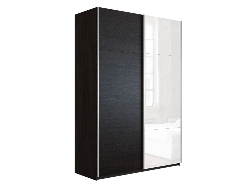 Шкаф-купе Прайм, 2дв. ДСП/Белый Глянец/доводчики, 120х57х230, Венге