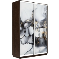 Шкаф-купе Фотопечать, 2дв. Абстракция серая, 120х45х240, Венге