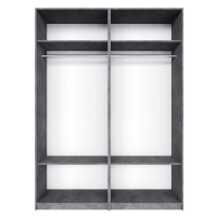 Распашной шкаф Локер 800+800 ("Push to Move"/Левый) Бетон