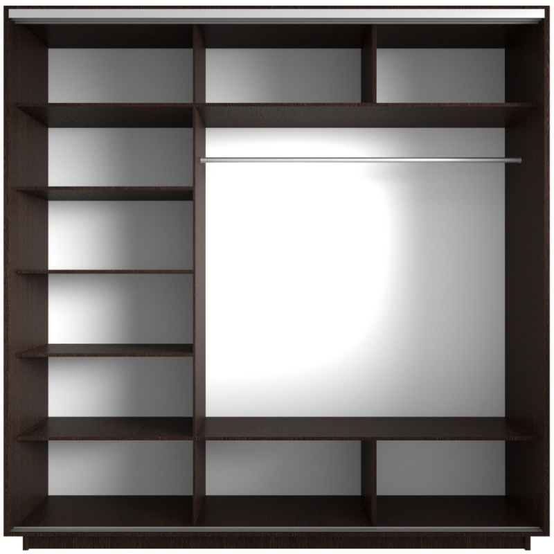 Шкаф-купе Экспресс 3дв.-зеркала, 180х60х240, Венге