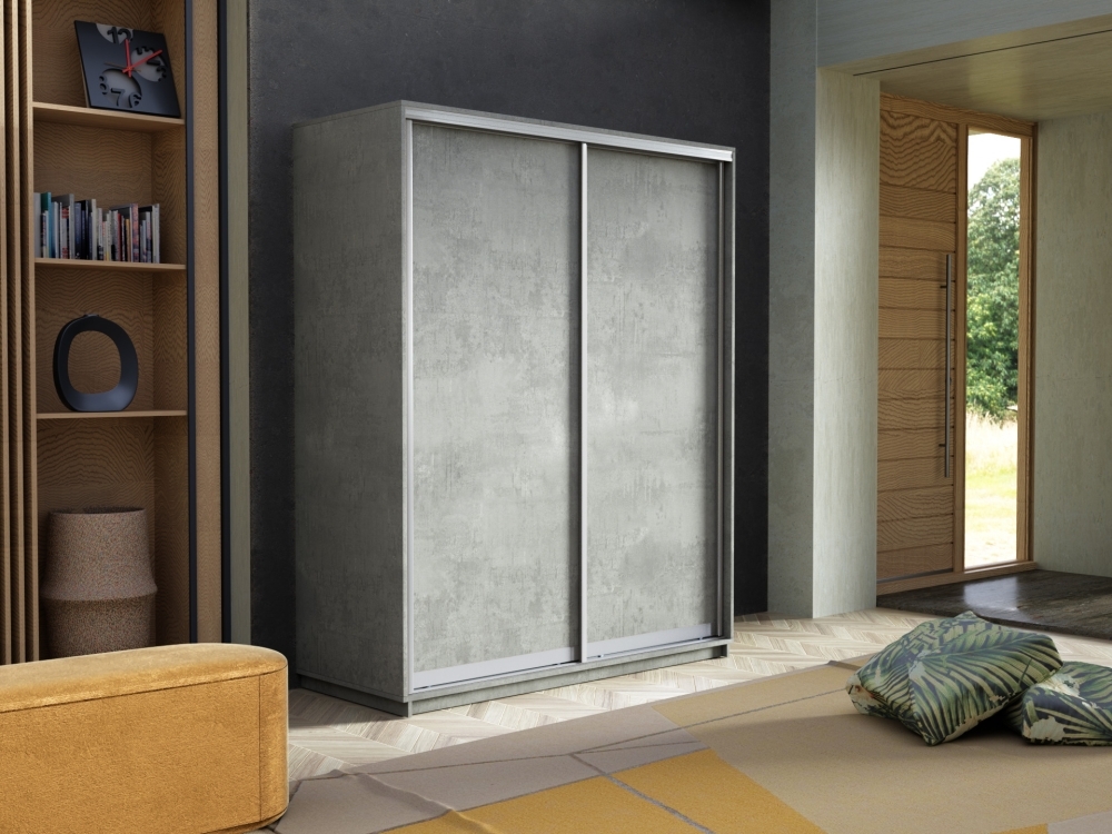 Шкаф-купе Экспресс, 2дв.-ДСП, 160х60х240, Бетон