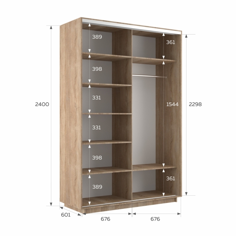 Шкаф-купе Фотопечать, 2дв. Абстракция серая, 140х60х240, Сонома