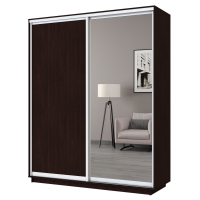 Шкаф-купе Экспресс, 2дв. ДСП/Зеркало, 180х60х240, Венге