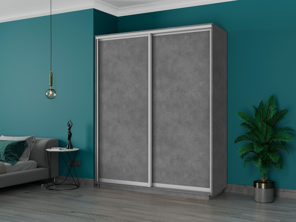 Шкаф-купе Экспресс, 2дв.-ДСП, 180х45х220, Бетон