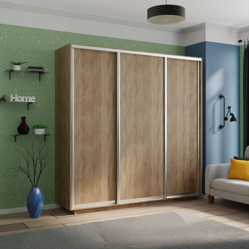 Шкаф-купе Экспресс 3дв.-ДСП, 210х60х240, Сонома