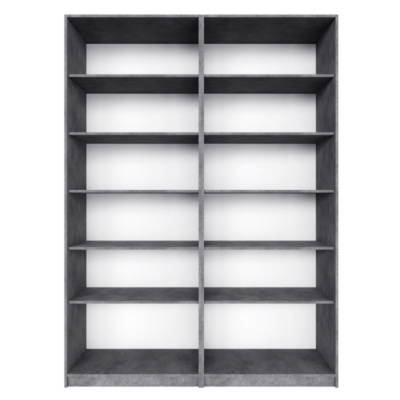 Распашной шкаф Локер 800+800 ("Push to Move"/Левый) Бетон