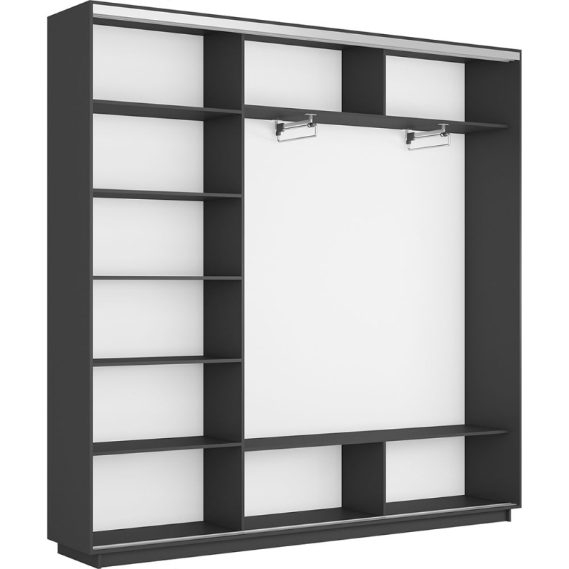 Шкаф-купе Экспресс 3дв.-ДСП, 210х60х240, Серый диамант