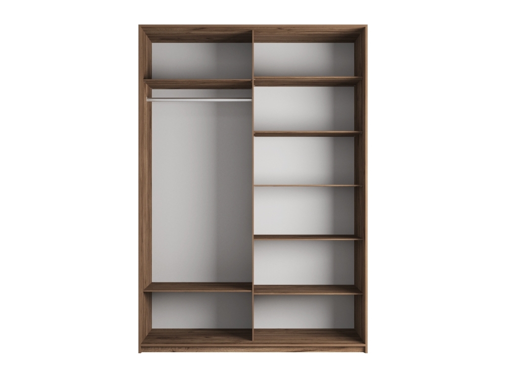 Шкаф-купе Прайм, 2дв. Зеркало/Стекло черное/доводчики, 120х57х230, Серый диамант