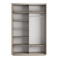 Шкаф-купе Экспресс, 2дв.-Зеркала, 160х60х240, Ясень шимо светлый