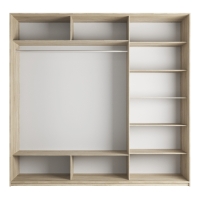 Шкаф-купе Прайм 3дв.-ДСП/доводчики, 180х57х230, Сонома