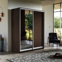 Шкаф-купе Экспресс, 2дв. ДСП/Зеркало, 140х60х240, Венге