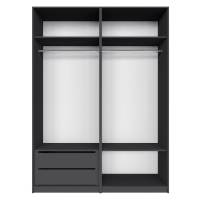 Распашной шкаф Локер 800+800 Серый диамант