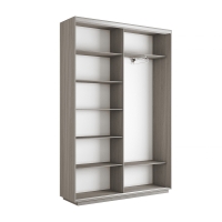 Шкаф-купе Фотопечать, 2дв. Фиолетовый дым, 140х45х240, Ясень Шимо светлый